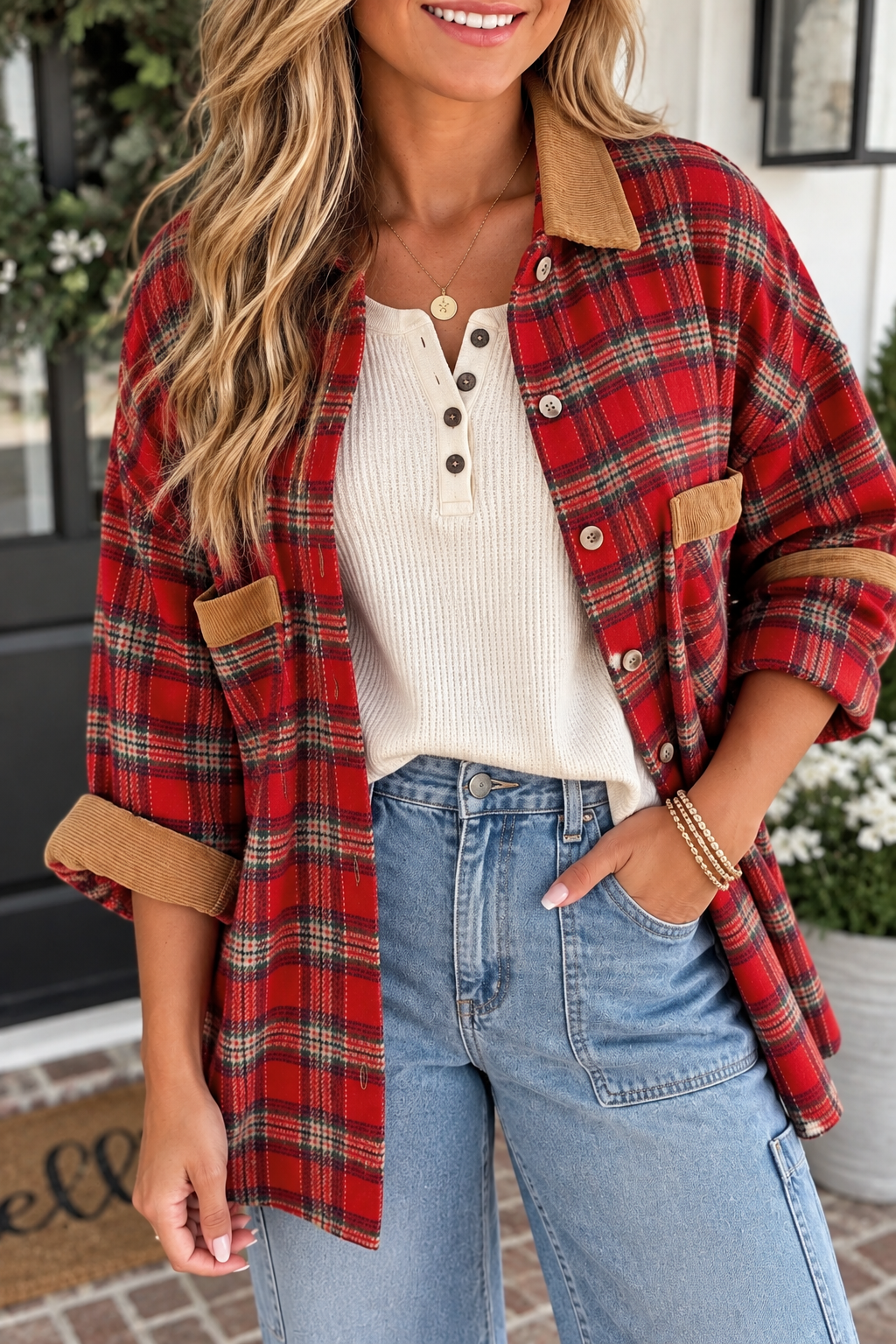 Red Plaid Shacket WTW