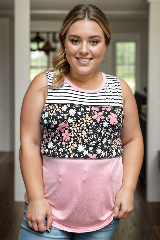 Rockin' Floral Sleeveless Top