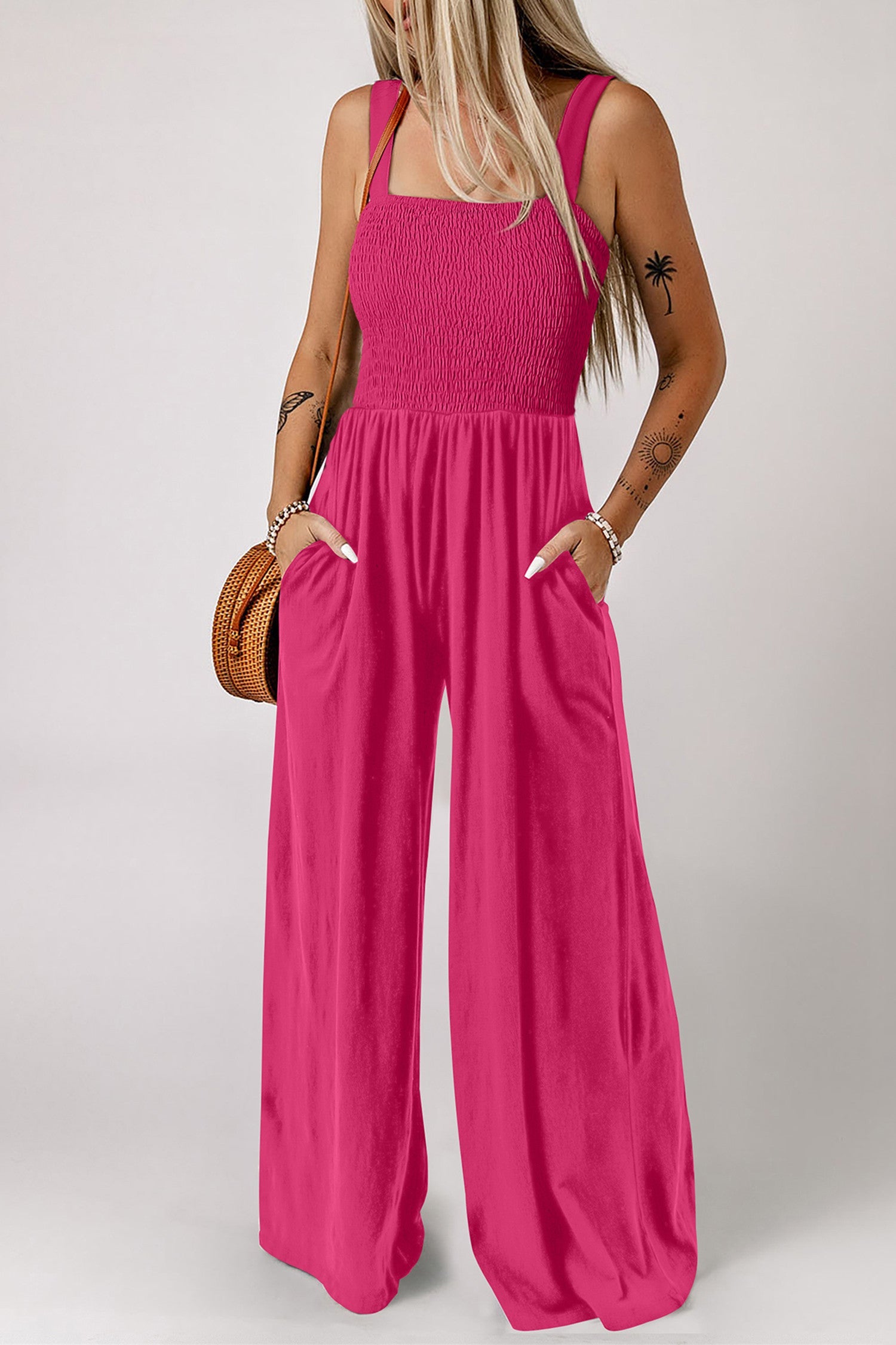 Rose Smocked Jumpsuit WTW