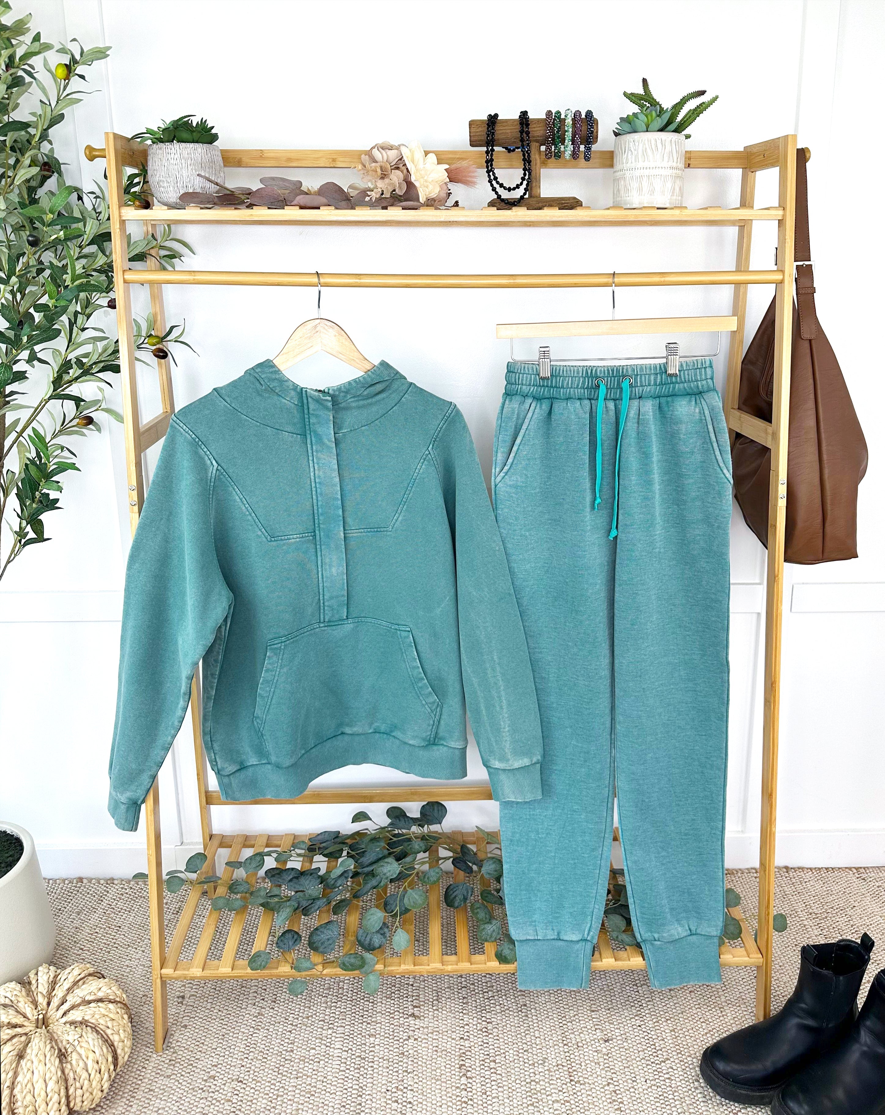 Ryker Vintage Wash Hoodie- Teal