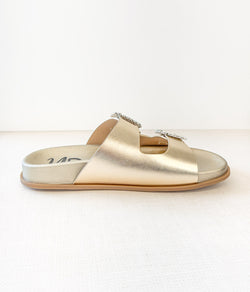 Stellar Rhinestone Buckle Slides in Gold