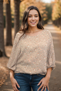 Sahara Floral 3/4 Sleeve