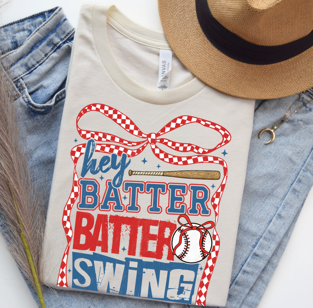 Hey Batter Batter Swing Graphic Tee