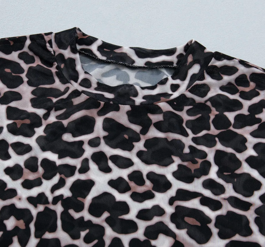Leopard Sheer Mesh Top WTW