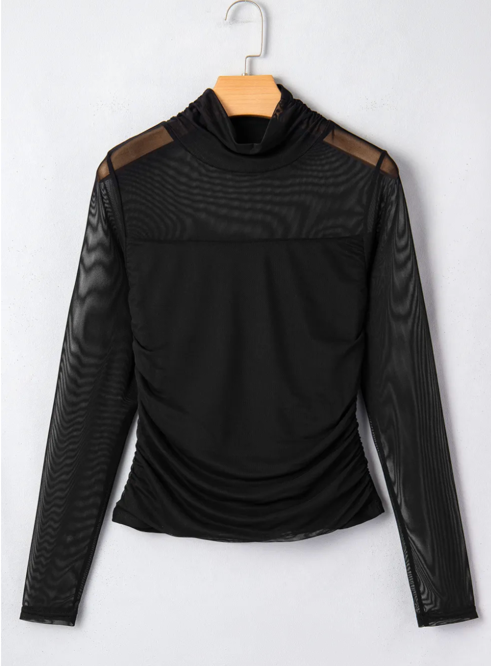 Black Mesh Long Sleeve Top WTW