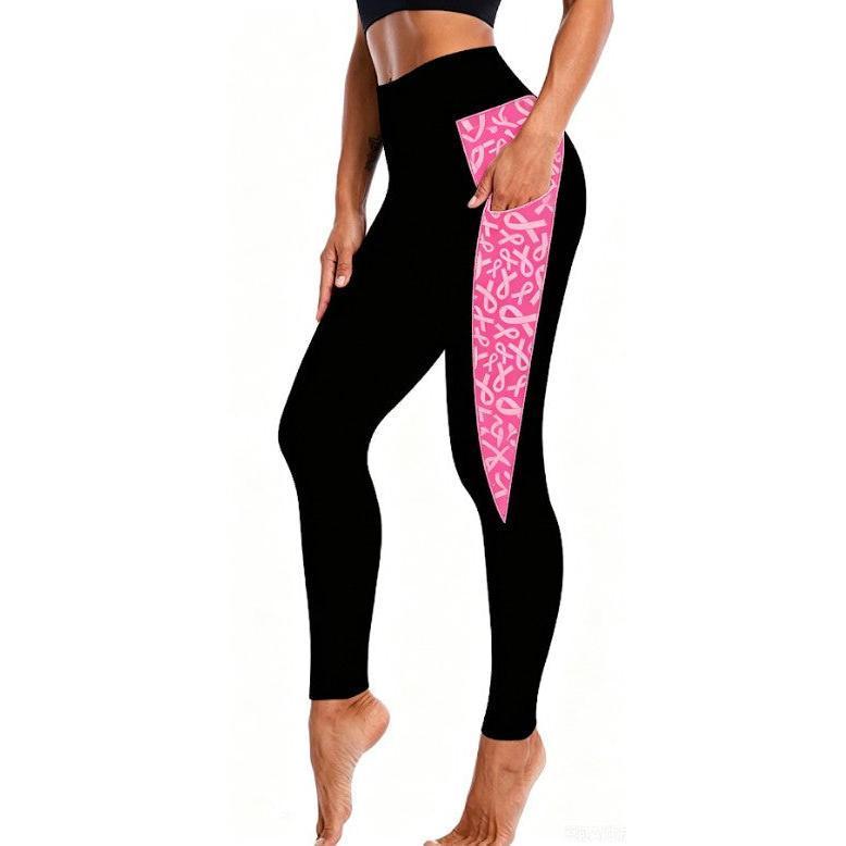 Ready to Ship | Breast Cancer Awareness Panel Leggings