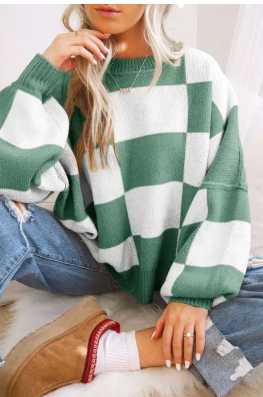 Checkered Sweater *multiple colors* WTW