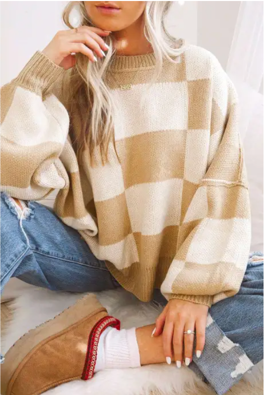 Checkered Sweater *multiple colors* WTW