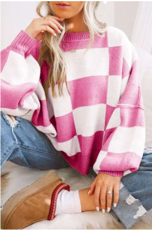 Checkered Sweater *multiple colors* WTW