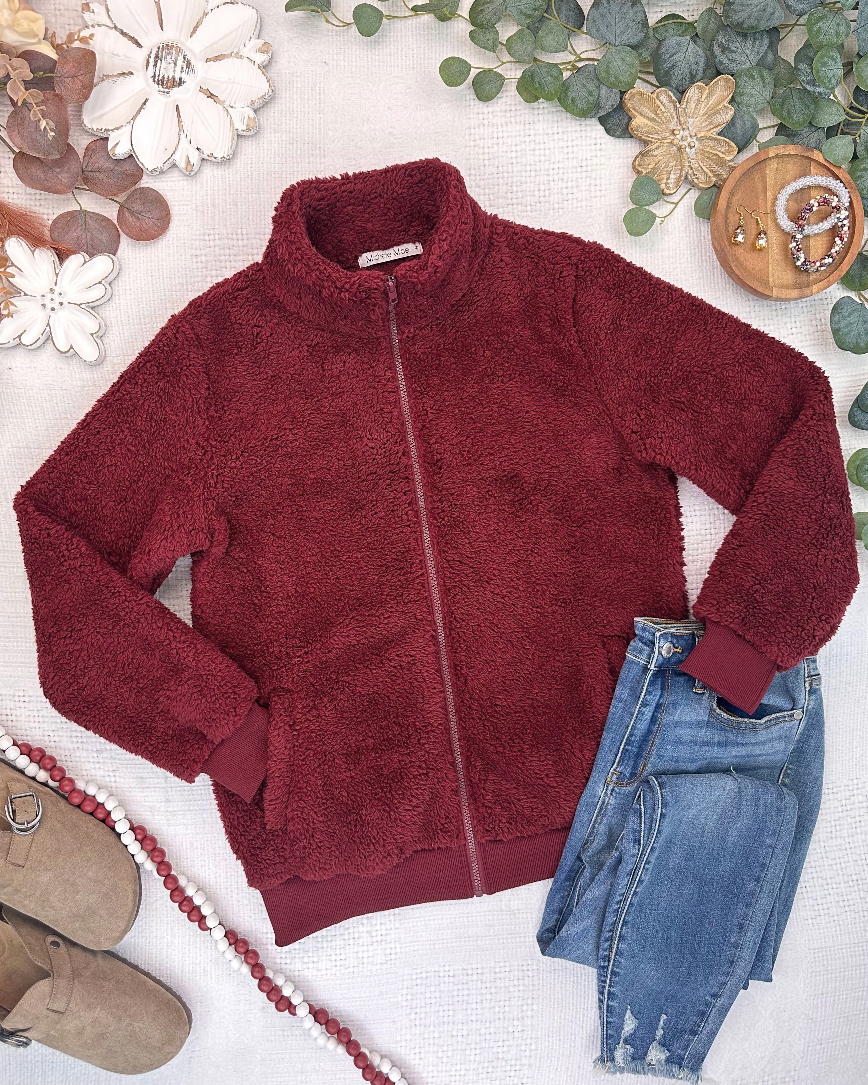 Skylar Sherpa Fullzip - Cranberry
