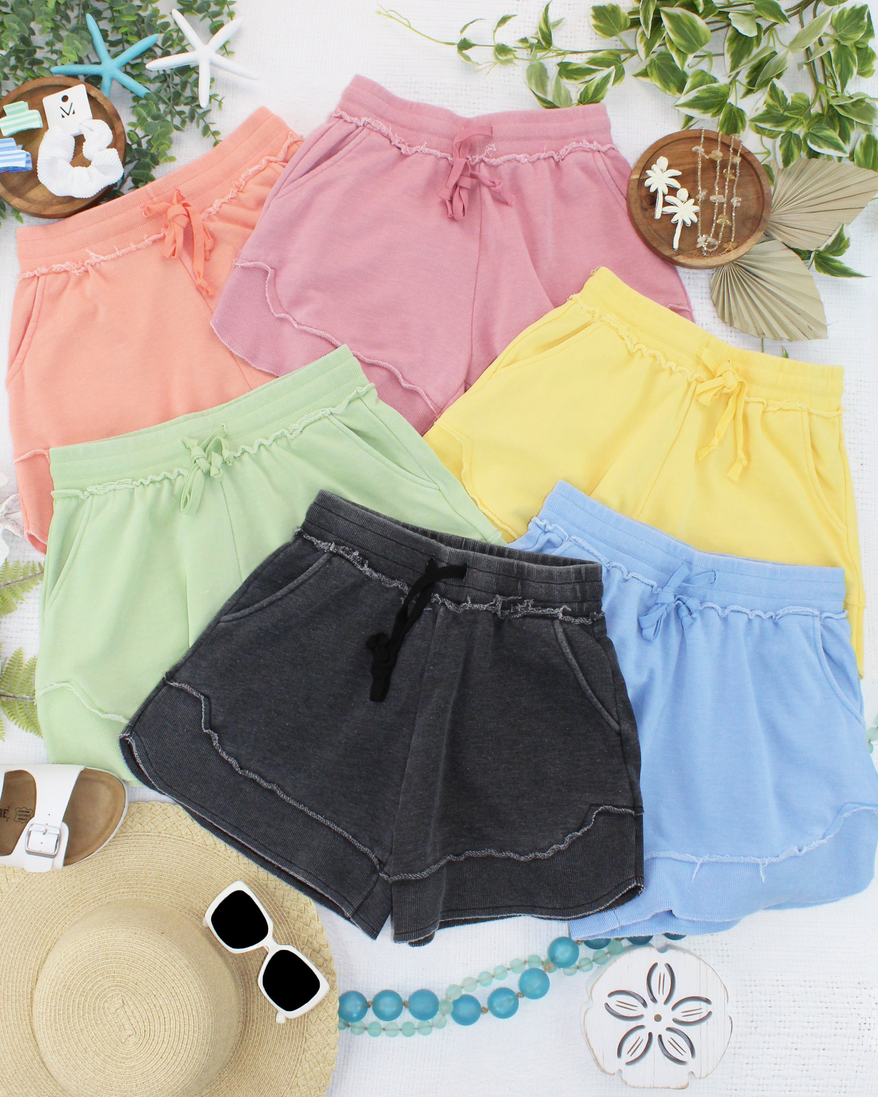 French Terry Stevie Shorts - Spring Leaf