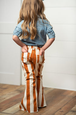 Stripe Flare Denim Jeans