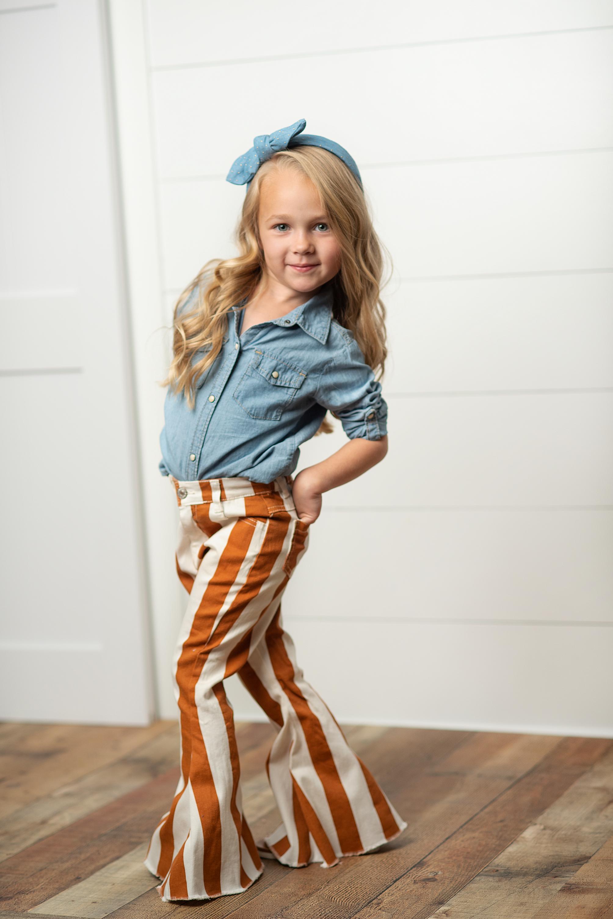 Stripe Flare Denim Jeans