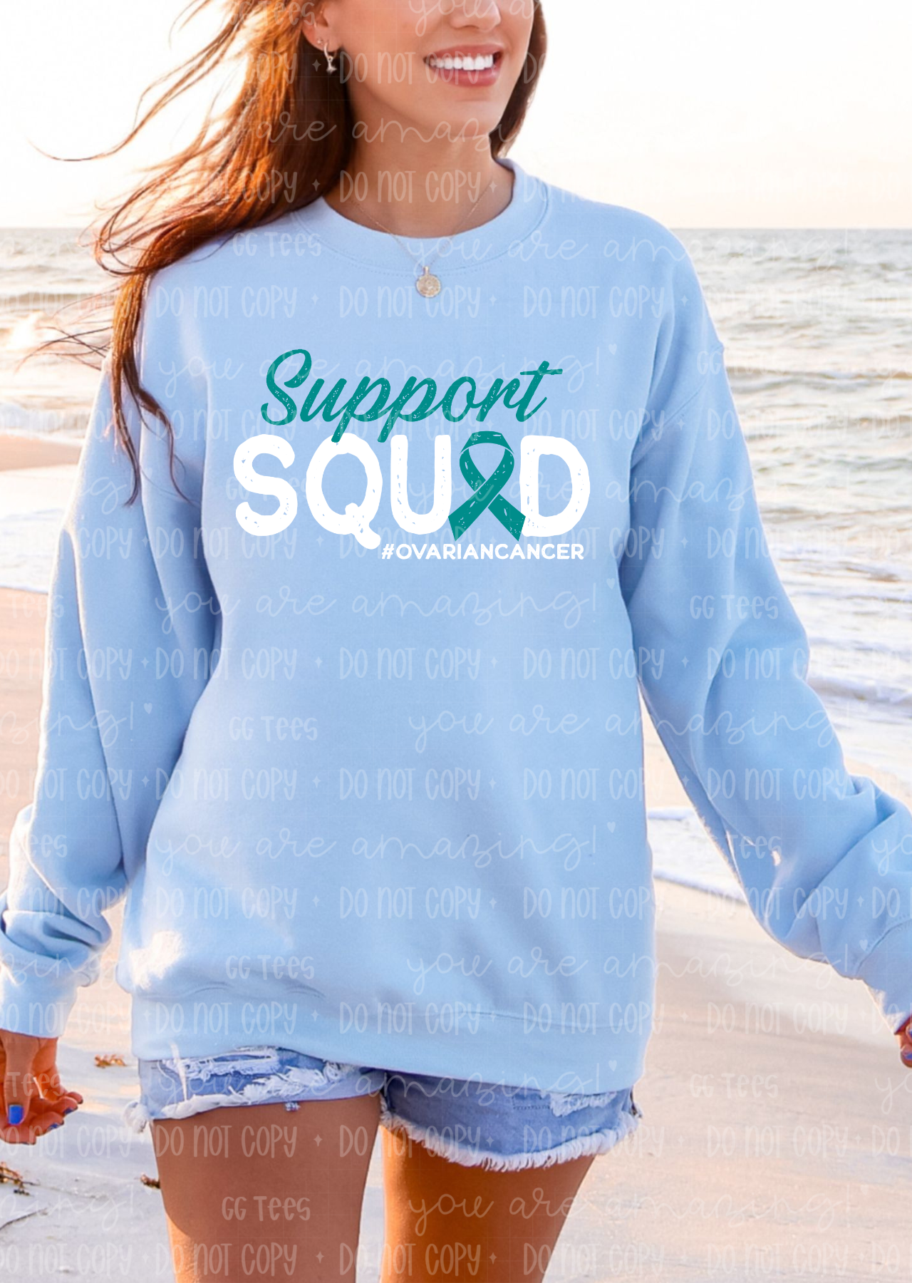 Support Squad Ovarian Cancer Awareness Tee
