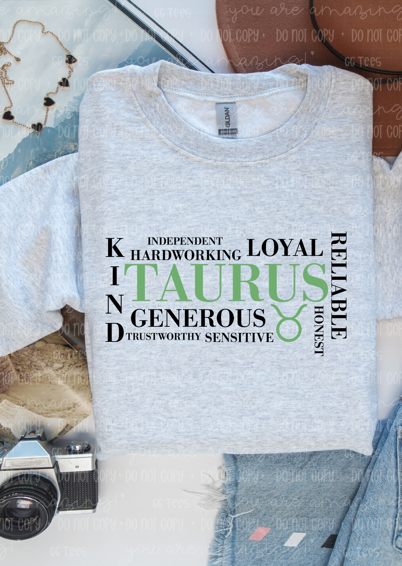 Taurus  Zodiac Tee Kind, Loyal, Hardworking