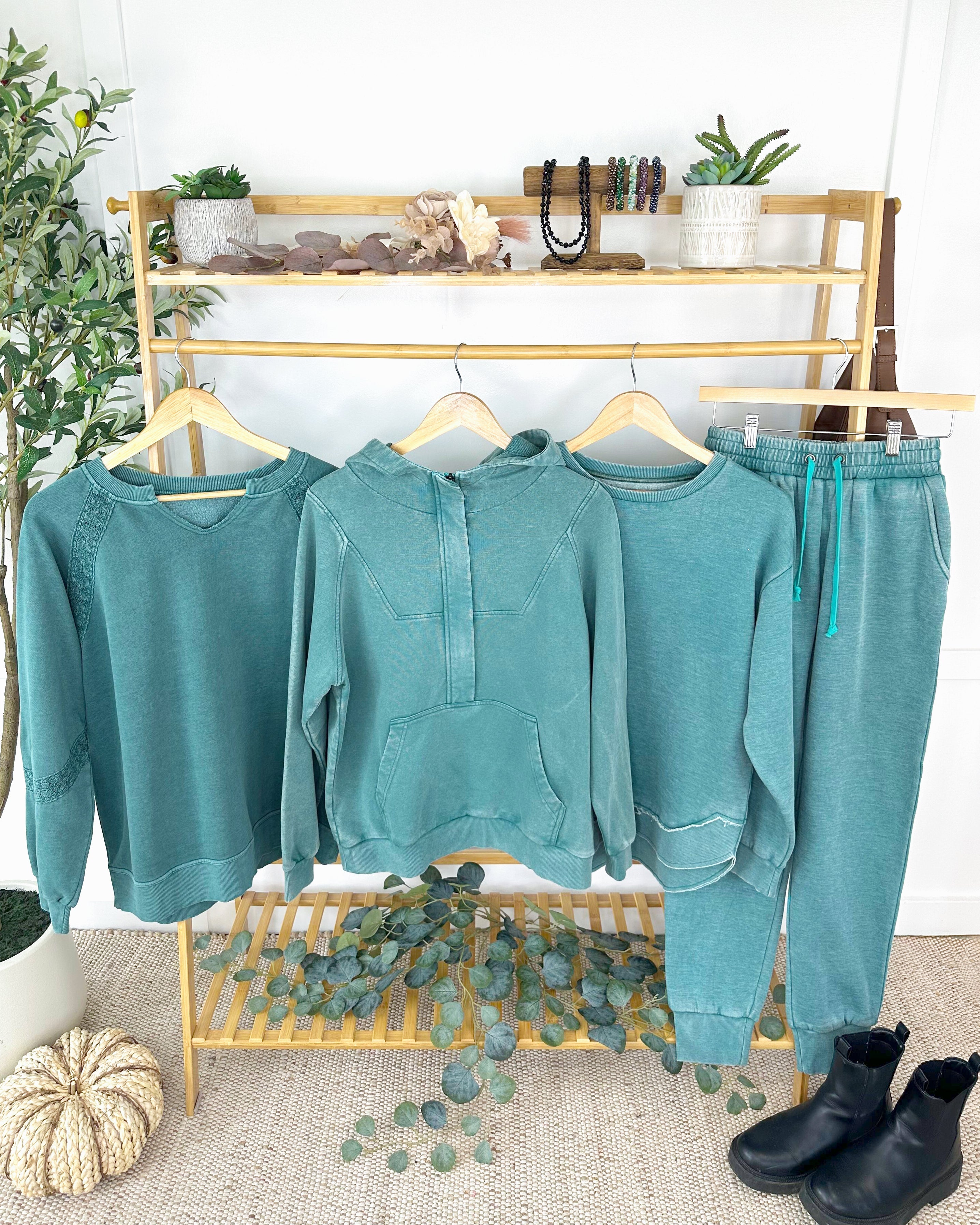 Ryker Vintage Wash Hoodie- Teal
