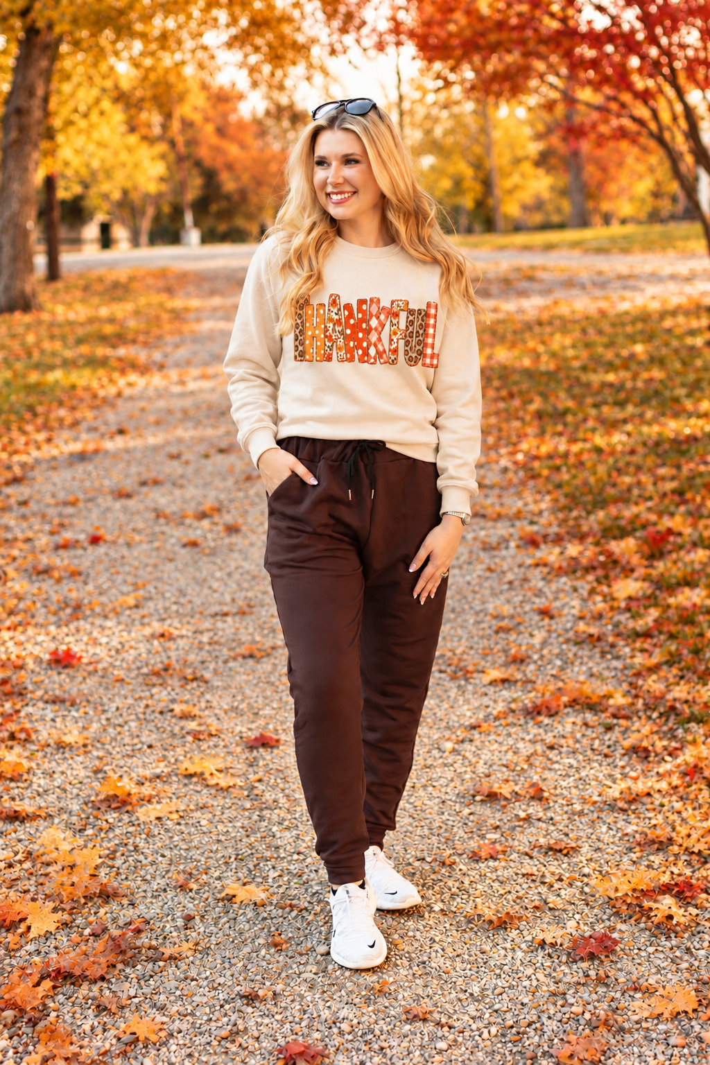 Ready to Ship | The Brinley - Brown Fleece Joggers