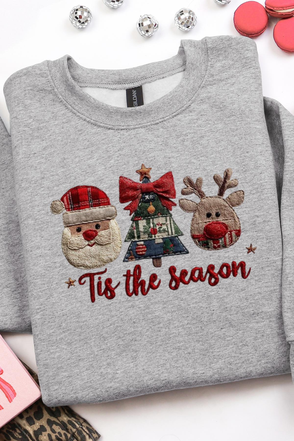 Tis The Season Faux Yarn Sweatshirt