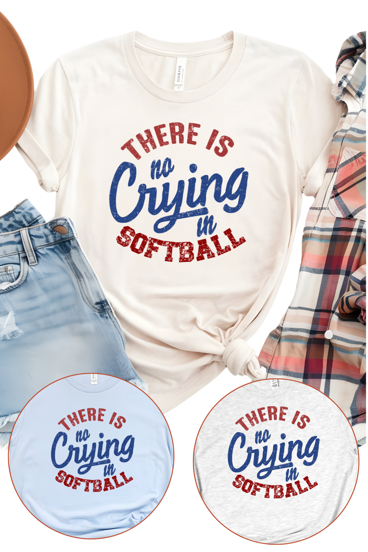 No Crying in Softball T-Shirt