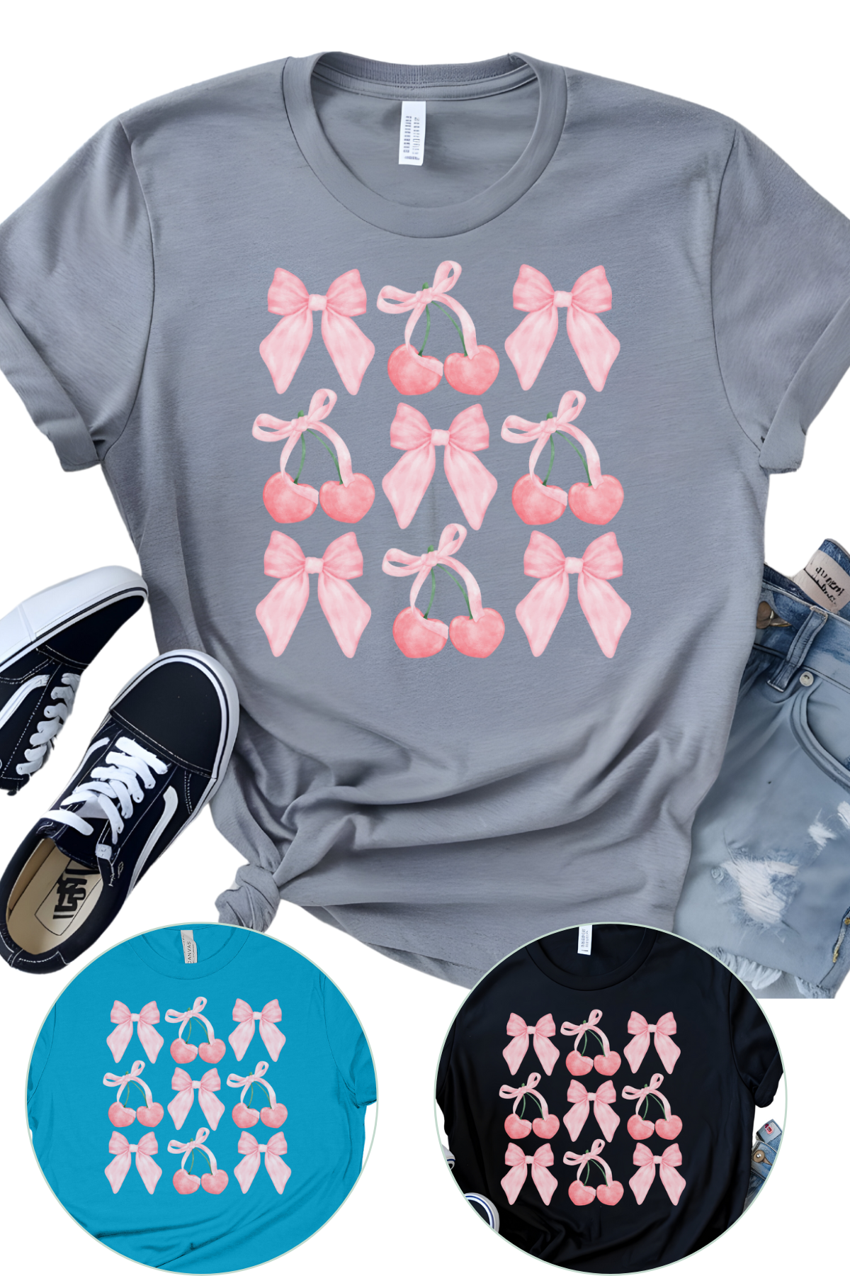 Coquette Bows & Cherries T-Shirt