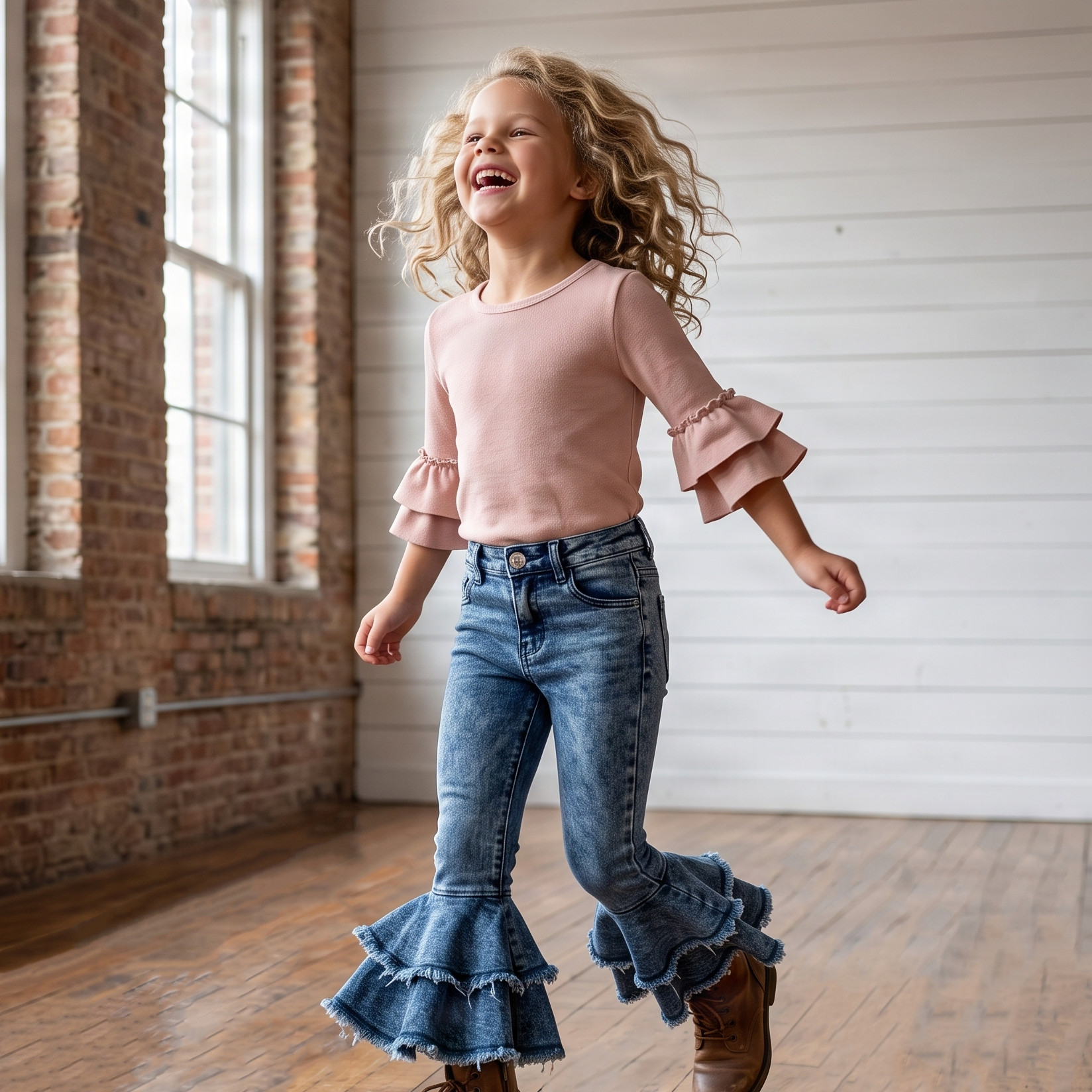 Urban Belle Ruffle Denim Jeans