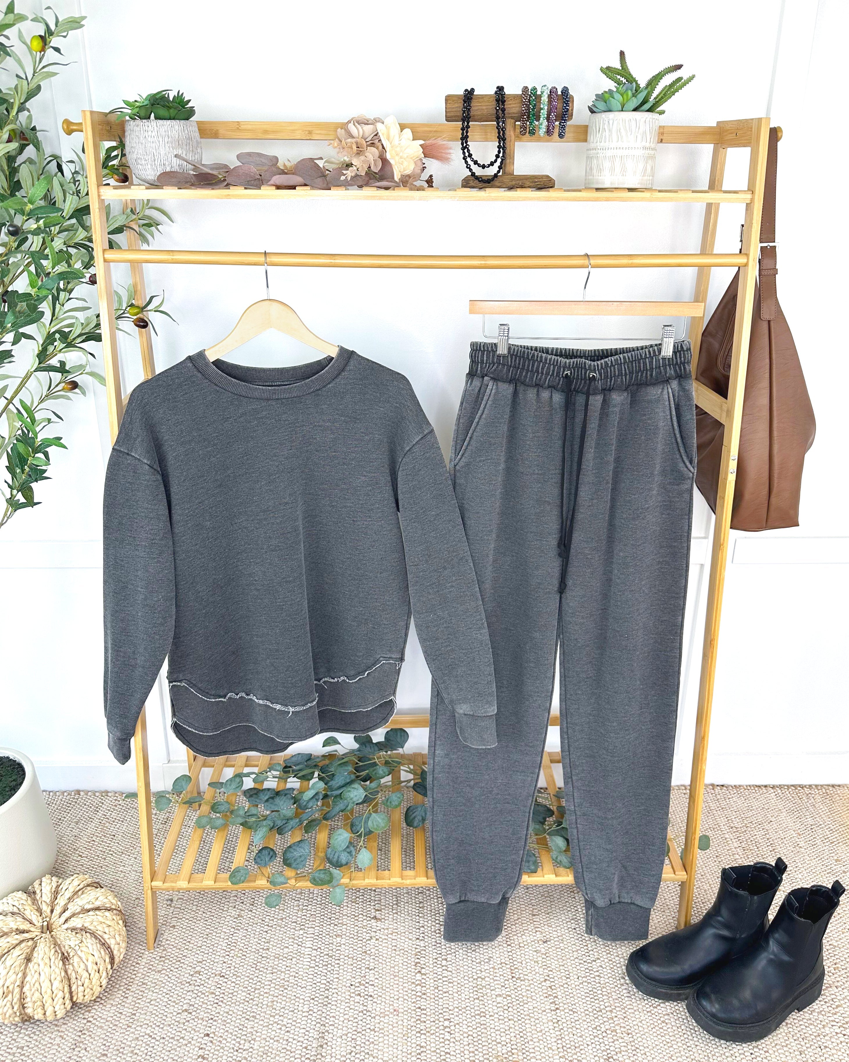Vintage Wash Joggers - Black