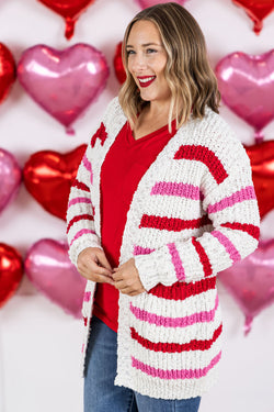 Valentine's Stripe Cardigan