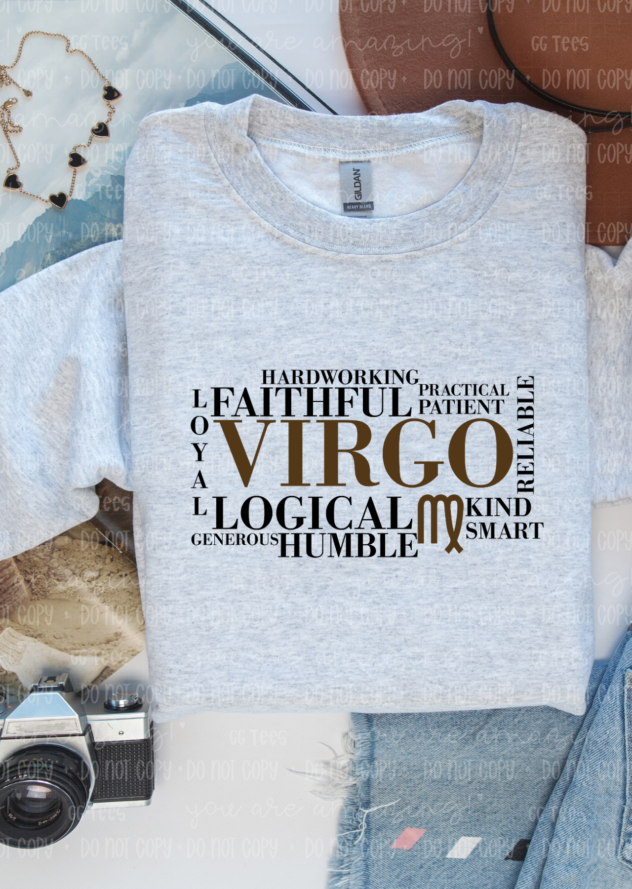 Virgo Zodiac Tee – Humble, Loyal, Hardworking