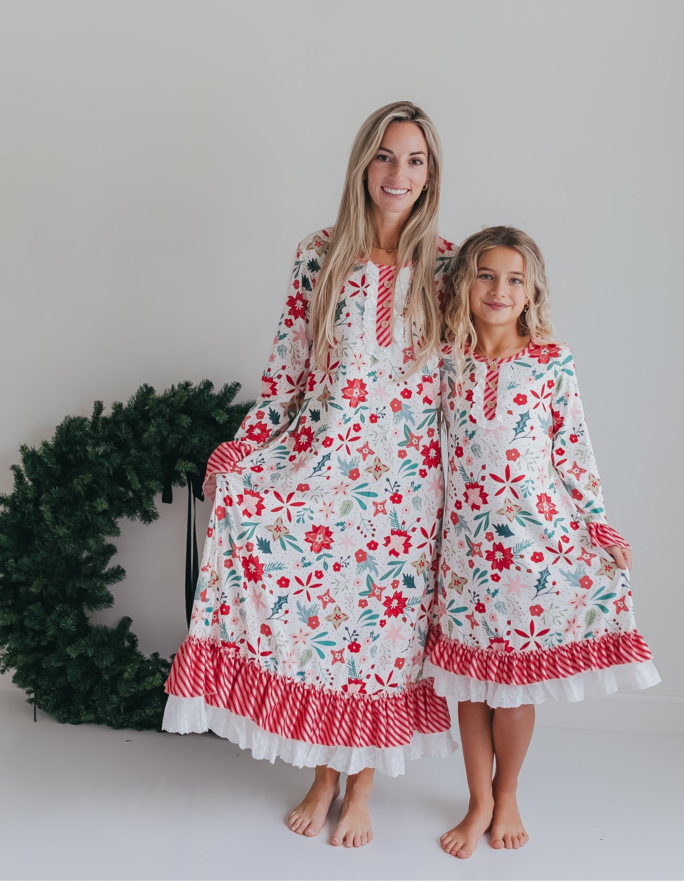 Christmas Flower Lounge Gown