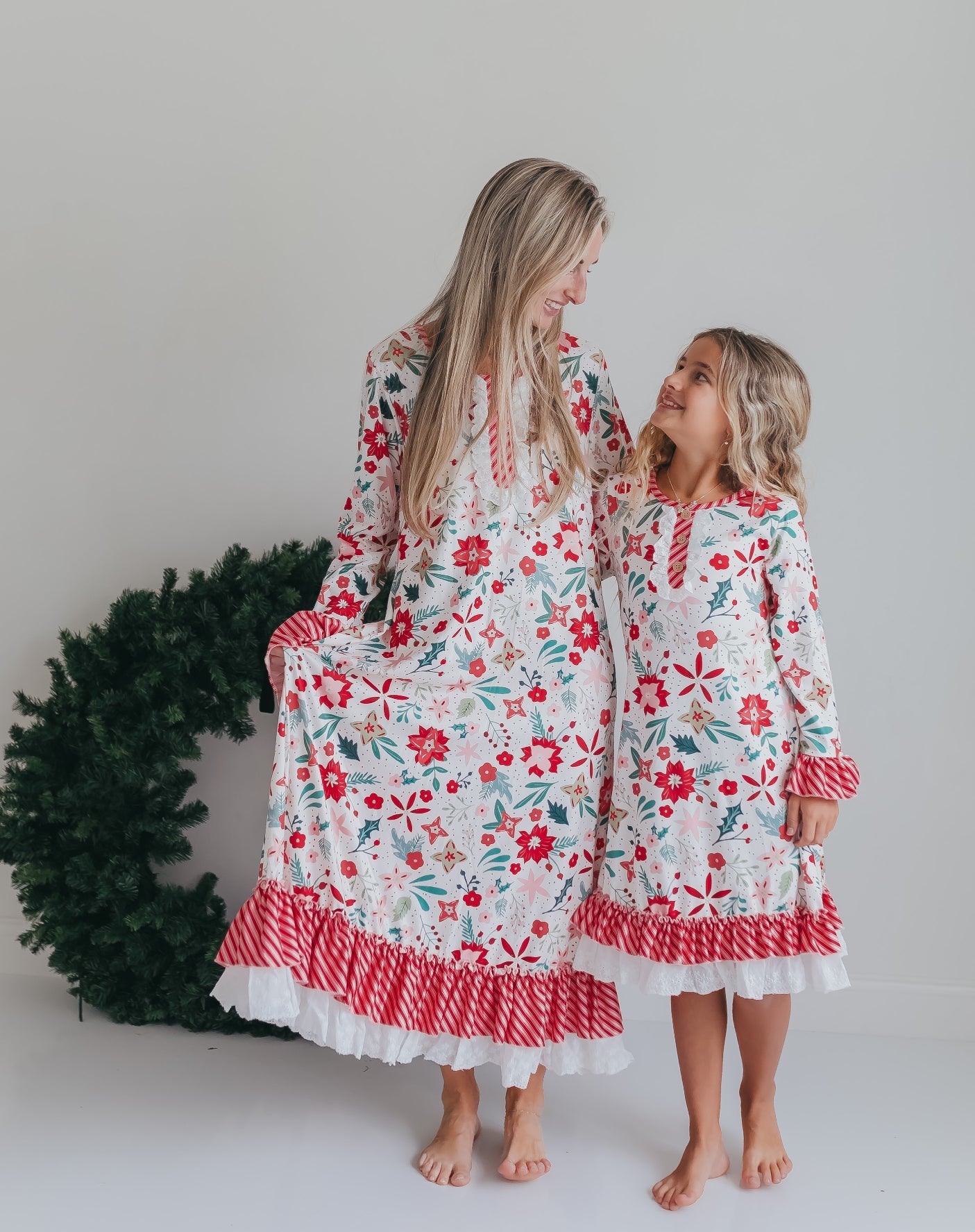 Women's Christmas Flower Lounge Gown