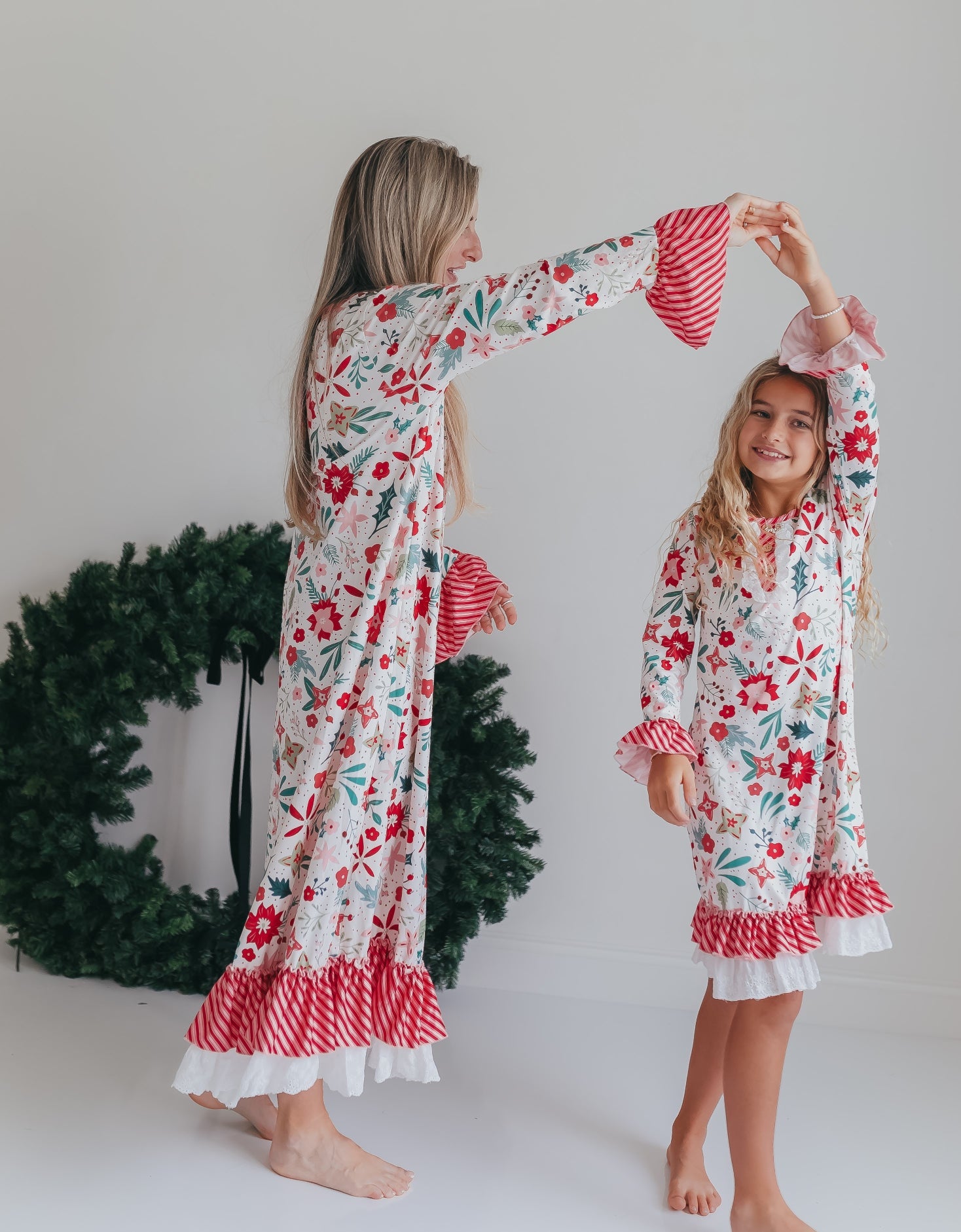 Christmas Flower Lounge Gown