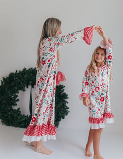 Christmas Flower Lounge Gown