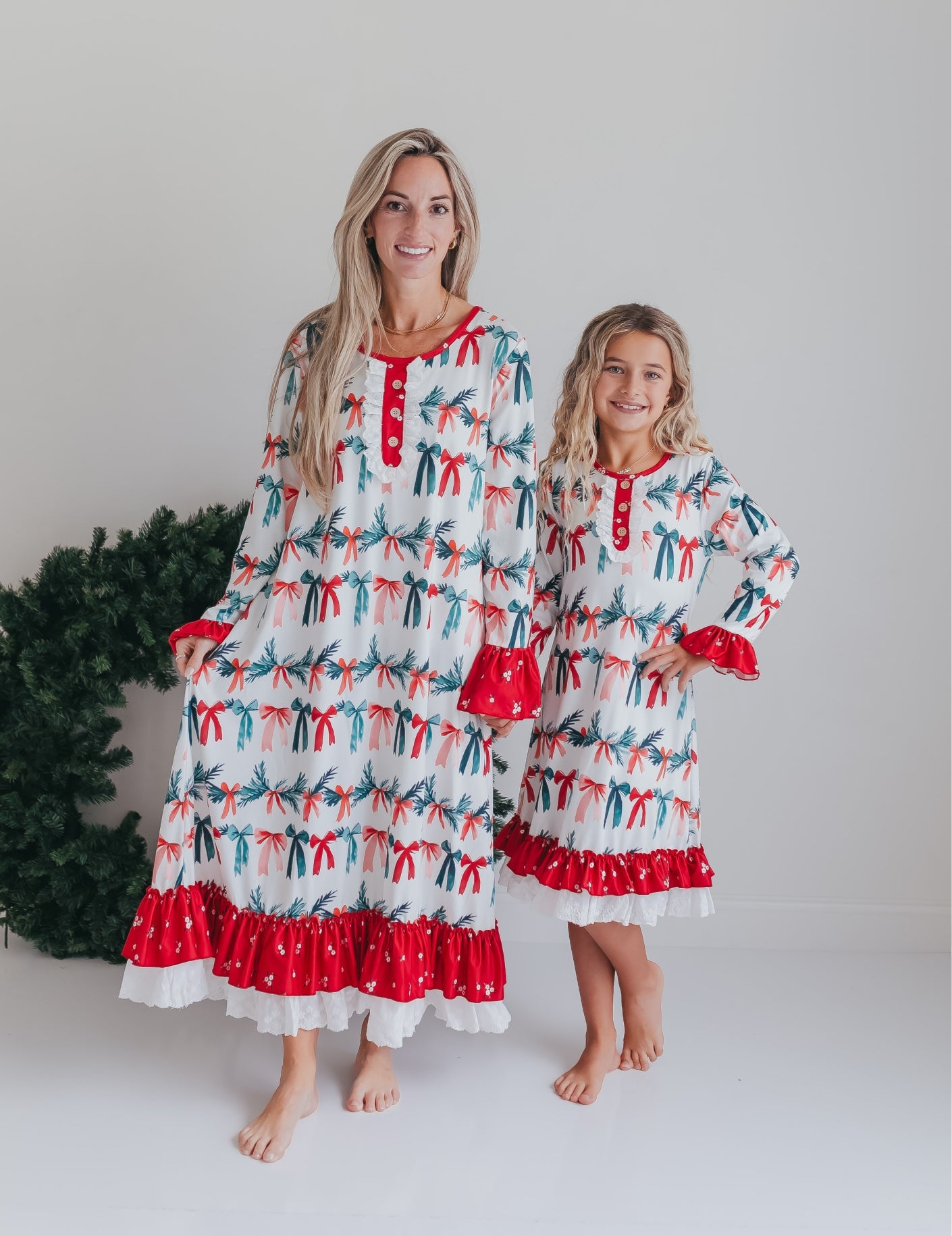 Holly Bow Lounge Gown