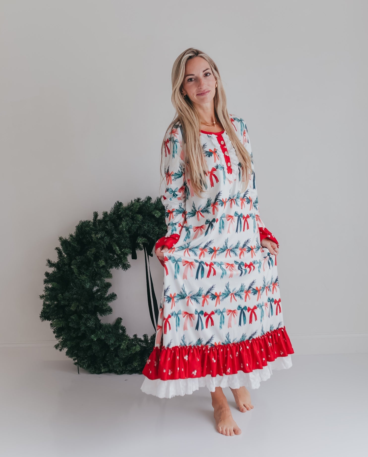 Women's Holly Bow Lounge Gown