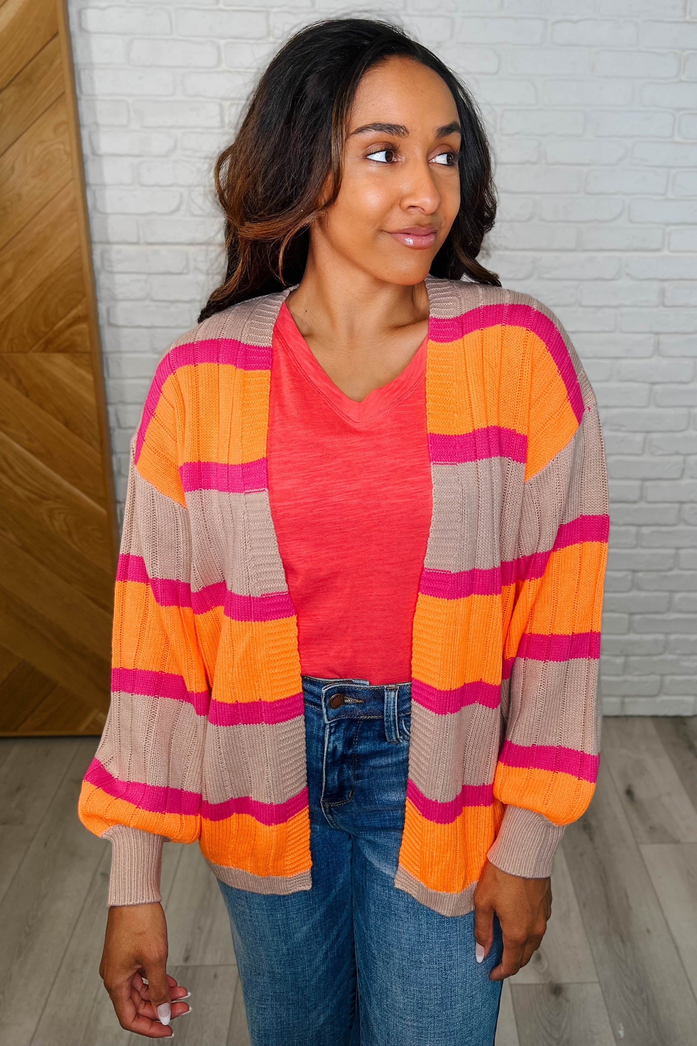 Your Opinion Matters Striped Cardigan