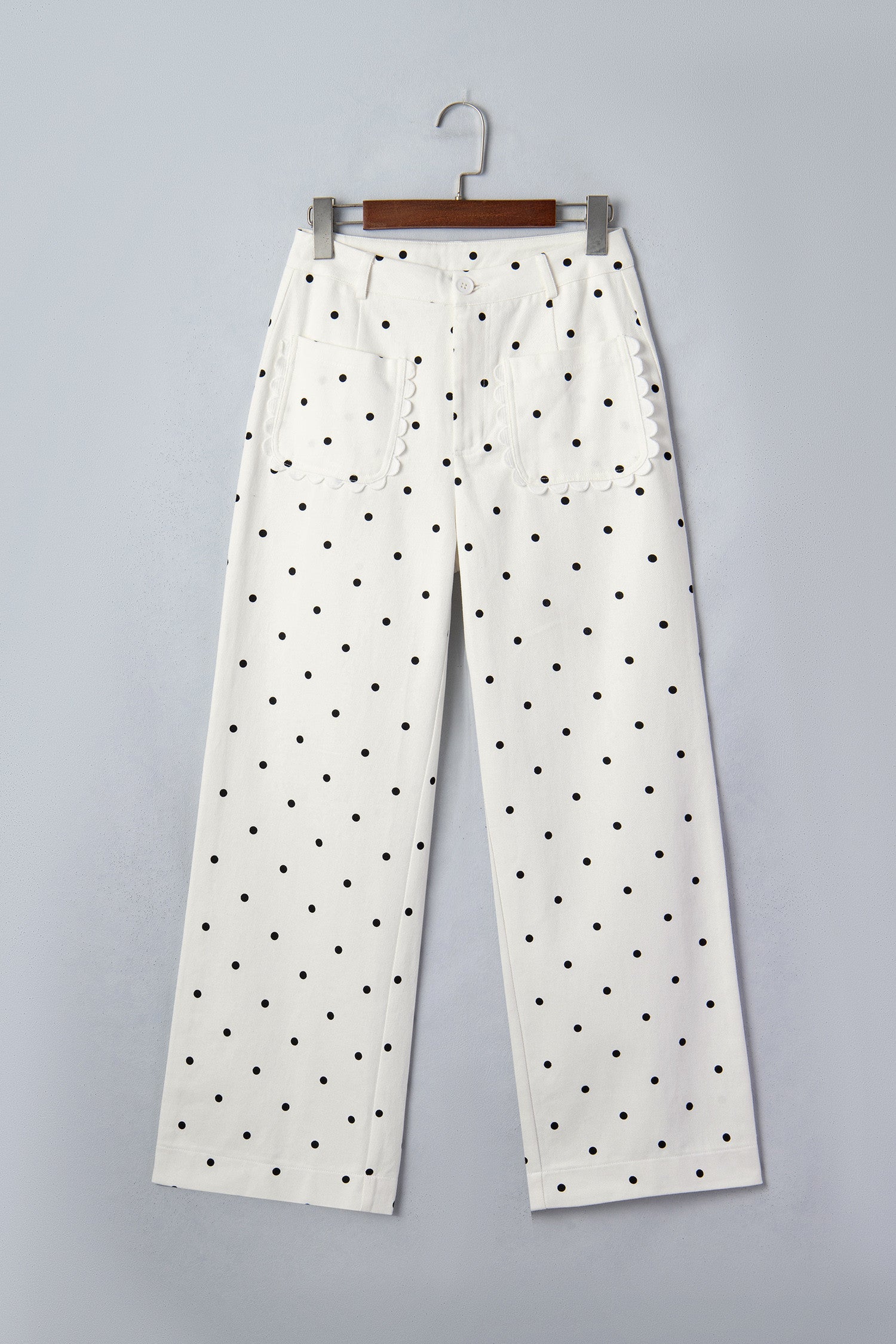 Polka-Dot Scalloped Jeans WTW