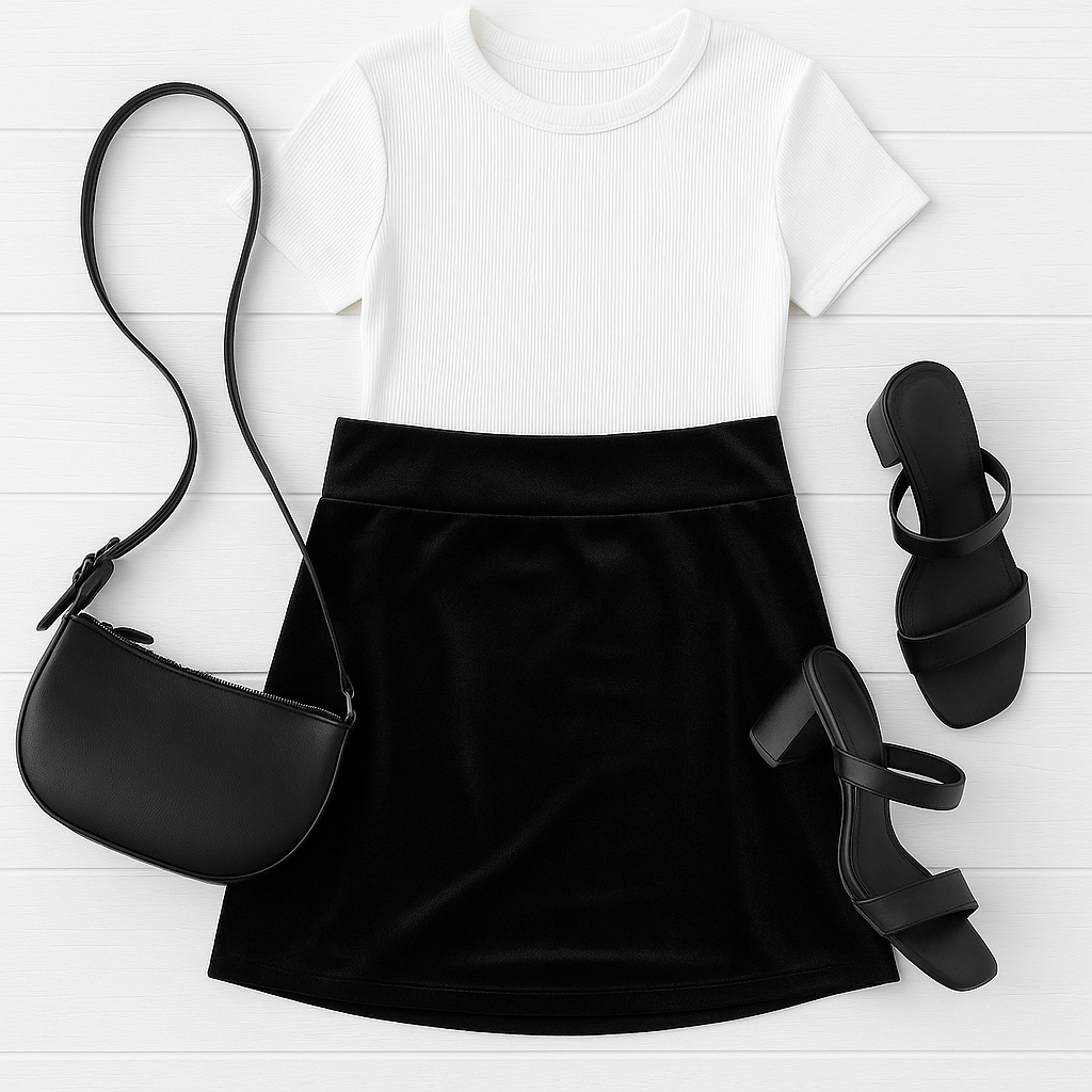 PreOrder | The Scarlett - Black Velvet Skirt