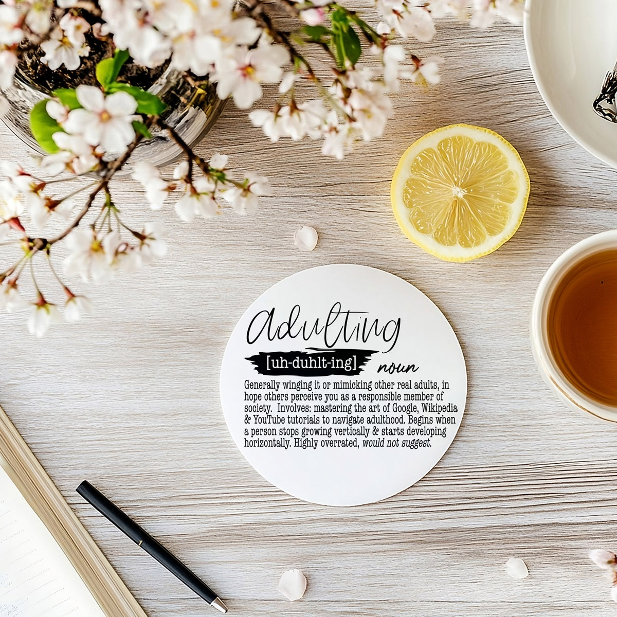 Funny drinking quotes
Happy hour coasters
Bar decor with attitude
Cocktail party gifts
Wine night accessories