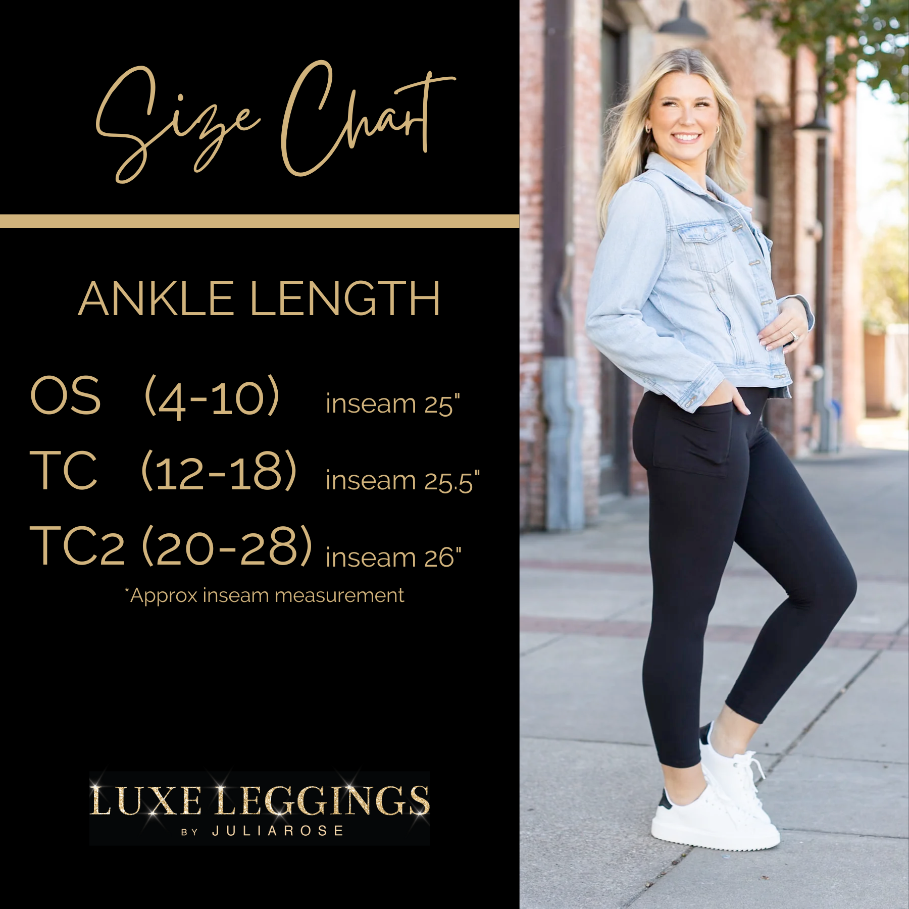 Ready to Ship | The Alana - 7/8 Ankle Length BLACK Leggings with Pockets - Round 2