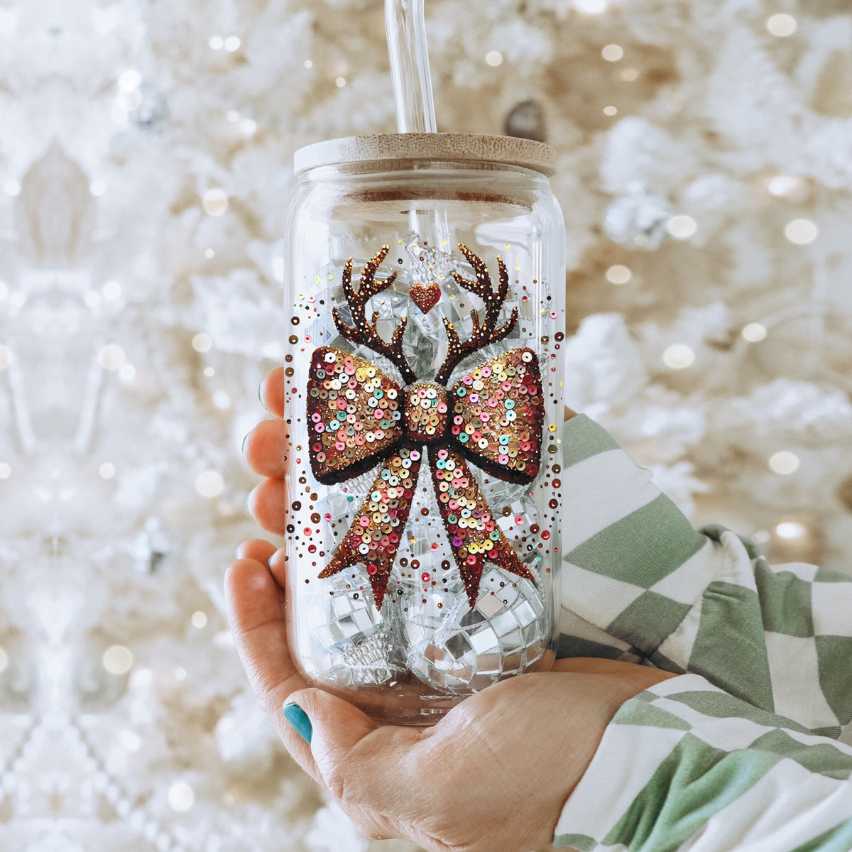 Sequin Bow Antlers