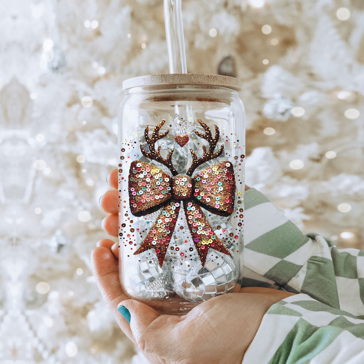 Sequin Bow Antlers