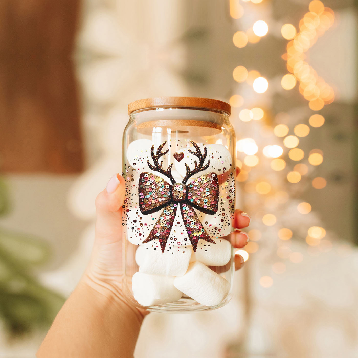 Sequin Bow Antlers