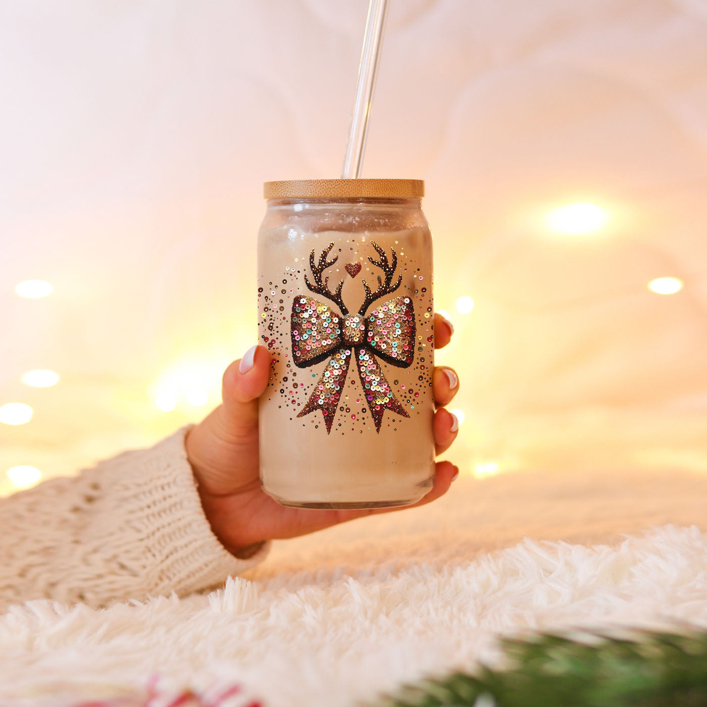 Sequin Bow Antlers