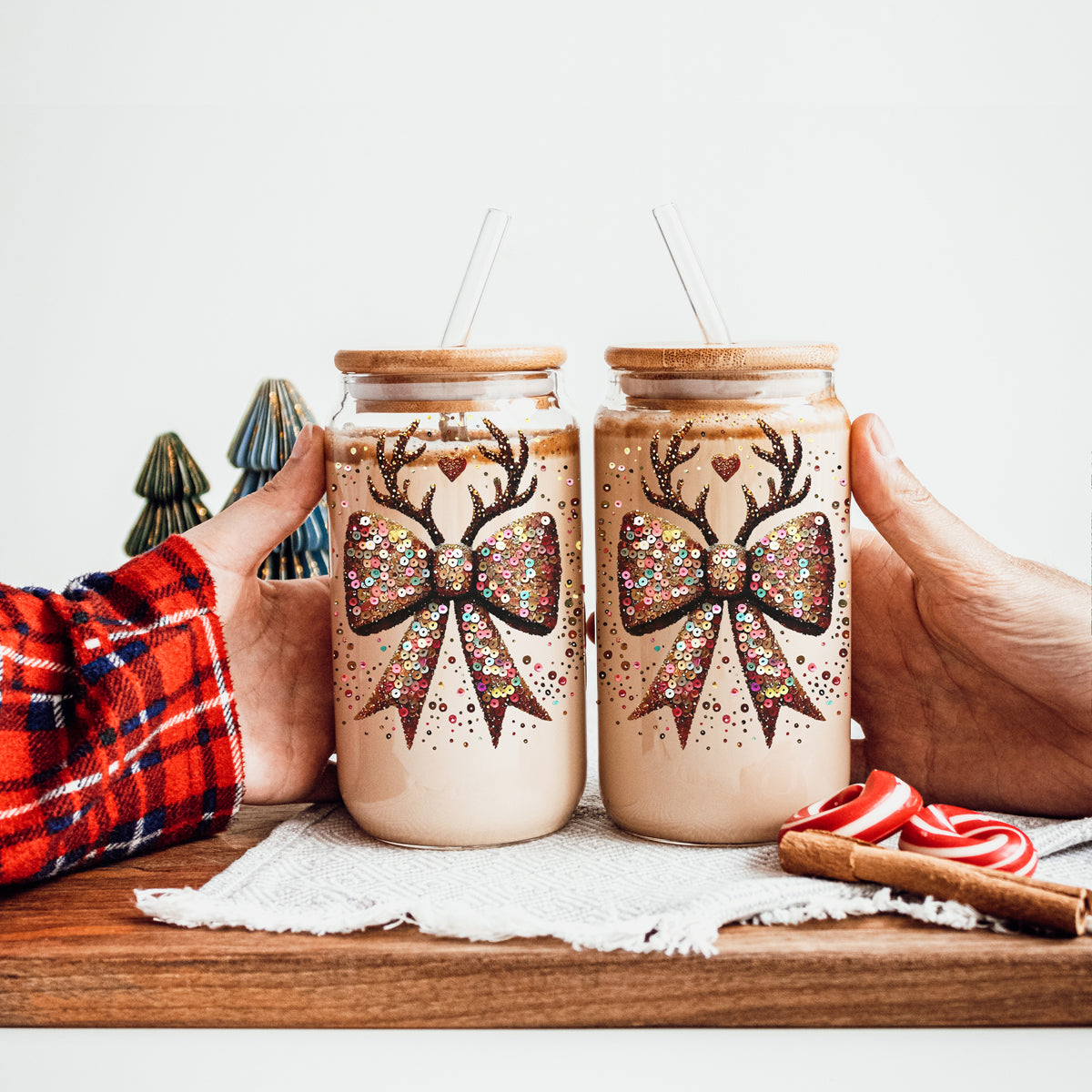 Holiday home accent – sparkly Christmas bow for doors, walls, or mantel
Christmas bow decoration – glitter and sequin with cute reindeer antlers
Reindeer antler Christmas bow – festive glitter bow for holiday decorating