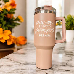 Coffee mug with autumn leaves for sale near me