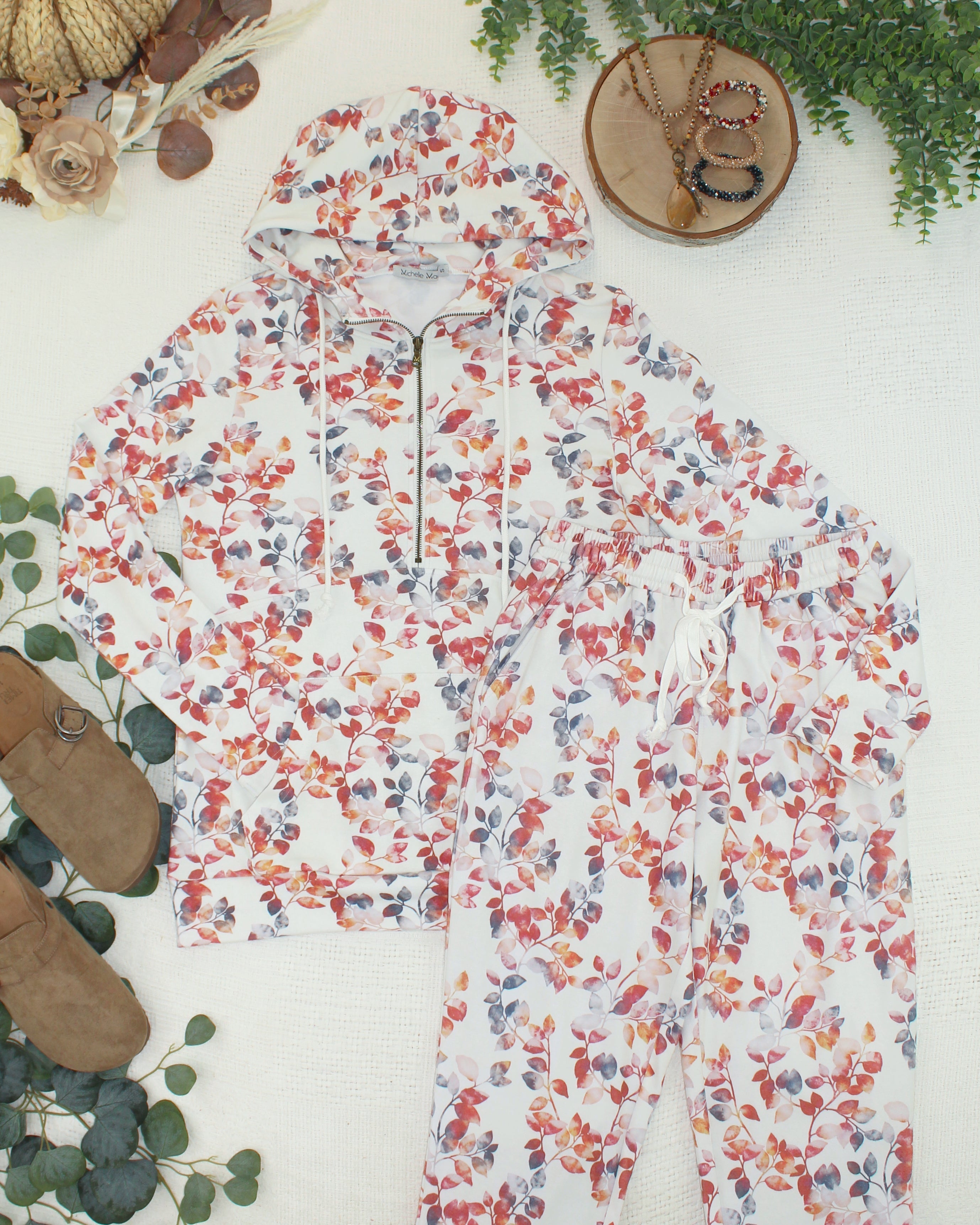 HalfZip Hoodie - Autumn Watercolor