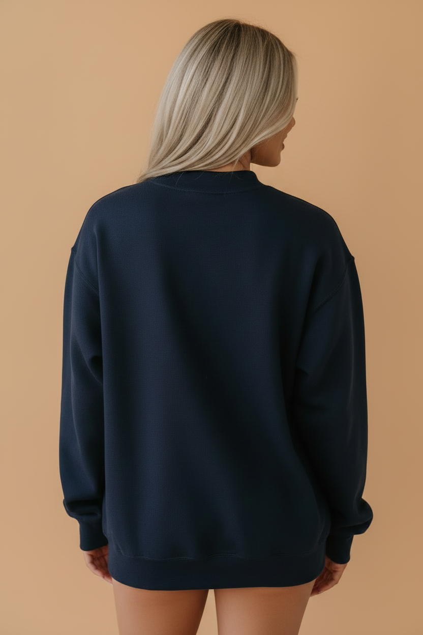 Leopard Alabama Embroidered Patch High Neck Sweatshirt