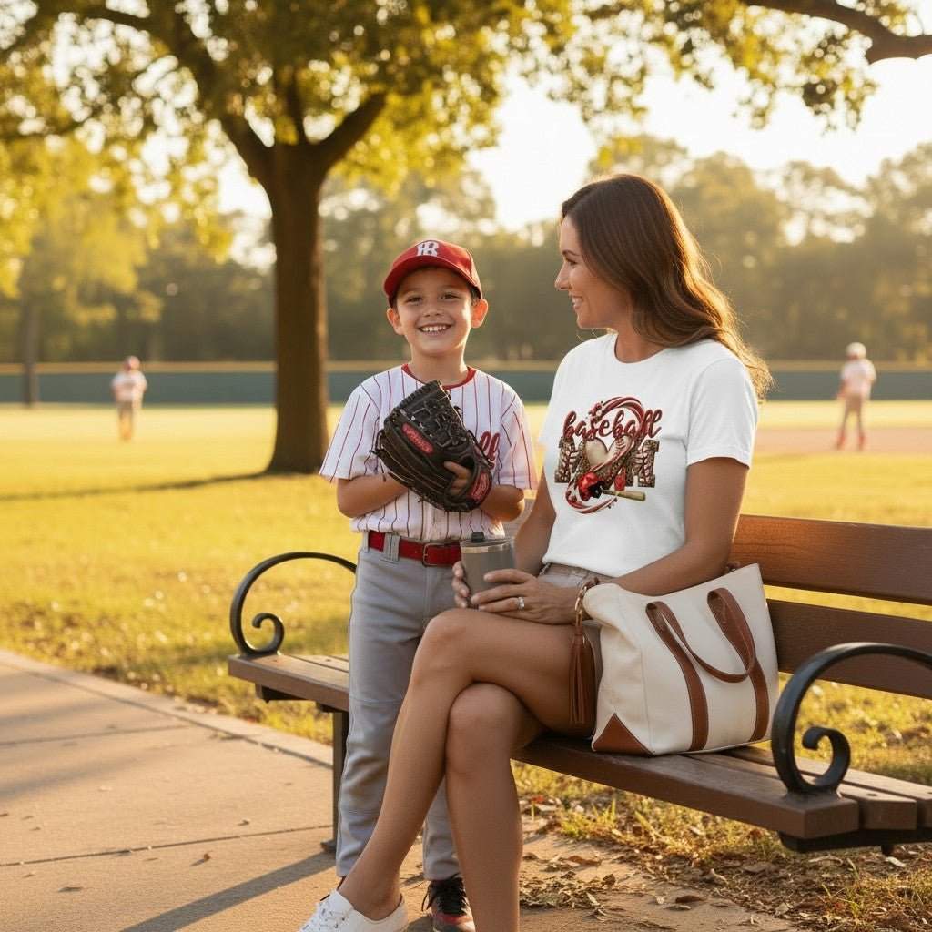 Baseball Mom Heart Graphic  Game Day