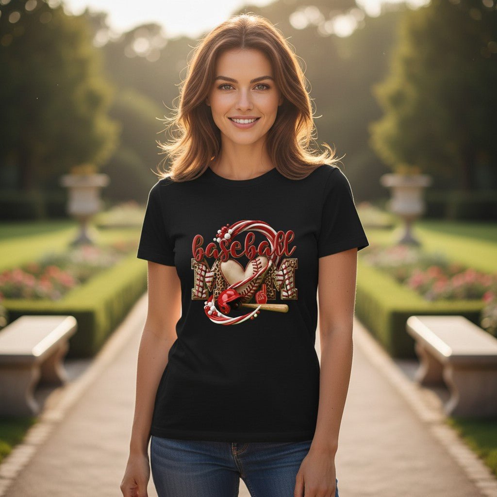 Baseball Mom Heart Graphic  Game Day