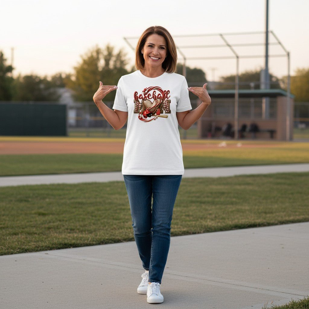 Baseball Mom Heart Graphic  Game Day